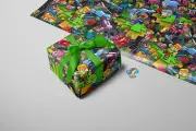 Wrapping Paper Gift Present Wrap Birthday Minecraft Steve Alex Boys Party Themed