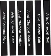 Operitacx Kit 6 Pcs Compressed Charcoal Sticks Soft Medium Hard Tips for Drawing Sketching