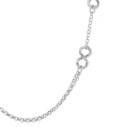 Multi Infinity Link Necklace In Sterling Silver, 24"