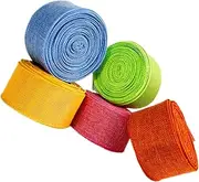 BCOATH 5 Rolls Versatile Craft Ribbon DIY Present Wrapping Ribbon Durable for Festivals Parties Home Decor Mixed Color
