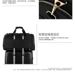 Samsonite新秀麗 波士頓包/旅行包袋/手提包/運動提袋AQUARIUS 女用日常商務多功能時尚(黑/粉)