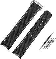 [EKSIL] 20mm 21mm Rubber Silicone Watch Strap For Omega Seamaster 300 AT150 Aqua Terra Ultra Light 8900 Steel Buckle Blue Watchband Bracelets