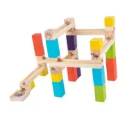 Colorful Wooden Ball Track Blocks Kids Wooden Marble Run for Gift Boys Girls