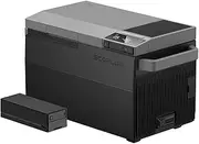 [EF ECOFLOW] GLACIER Portable Car Refrigerator with Extra Battery, 40Qt(38L) Electric Cooler with Ice Maker, Dual Zone WIFI APP Control(-13℉~50℉), 12/24V DC/AC For Car, Camping, Travel, Fishing, Outdoor