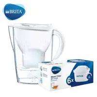 在飛比找草莓網優惠-BRITA Marella 2.4L 白色濾水壺及6件裝濾芯