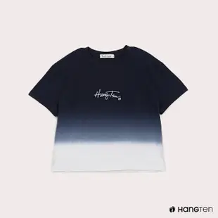 【Hang Ten】女裝-漸層設計短袖T恤-深藍