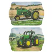 Ashdene Then & Now Tractors John Deere Set 2 Melamine Scatter Trays
