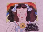 Raymond Crawford Needlepoint Hand Stitch Painted Canvas Dorothy & Toto 18 Ct