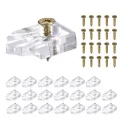50Set 25mm Plastic Glass Retainer Clips Kit for 2mm Thick Glass, Clear