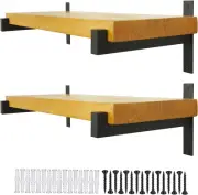 4 Pcs Heavy Duty Shelf Brackets Metal Black Shelf Brackets Wall Mounted Rustic F
