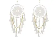 2Pcs Handmade Bohemian Dream Catcher With Long Tassel Home Decor Decoration Art Craft
