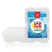 4packs 150ml Water Fill Reusable Coolers Quick Freeze Space Saving for Summer Cold Lunch Boxes Ice Packs