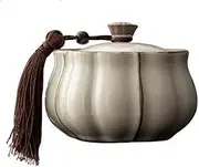 Kitchen Container Ceramic Tea Canister Household Chinese Ancient Style Storage Tin For Tea, Coffee, Herb, Sugar, Spice For Loose Tea