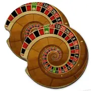 Vegas Luck Wood Car Coaster Gift Set fit Car & Truck Cup Holder
