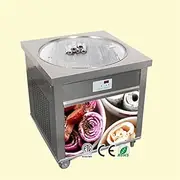 ETL 70cm Single Round pan Instant Fry ice Cream Machine Fried ice Cream Machine Instant roll ice Cream Machine with Full Refrigerant