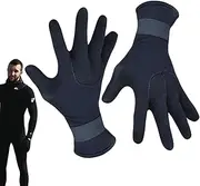 Neoprene Gloves | 3mm Swimming Gloves for Men - Neoprene Thermal Gloves for Cold Water Swimming, Warm Wetsuit Gloves for Swimming Rafting Kayaking