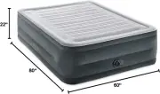 INTEX 64417ED Dura Beam Deluxe Comfort Plush High Rise Air Mattress Fiber Tech