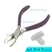 Pliers Flat Nylon Jaws Nose Jewelry Bead Wire Work Tool Straighten Wire + 2 Jaws