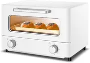 oven mini oven air fryer oven 12L Mini Oven,Electric Cooker and Grill, Home Baking Small Oven Timer Double Glass Door Top and Bottom Heat1000W Convection Countertop Toaster Oven (Blue) (White) Toast