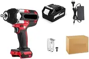 1800N.M Torque Brushless Electric Impact Wrench for Trucks 1/2 inch Cordless Wrench Driver Power Tool for Makita 18V Battery (Color : 1 Battery US Plug A)