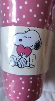 Peanuts~Snoopy Hugging ❤️~16oz. Travel TO GO Cups/Lids/Sleeves~NEW~12 Ct~FAST SH