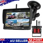 7" Digital Wireless Split Monitor 4ch BSD Backup Camera 12-24V Rear View Reverse