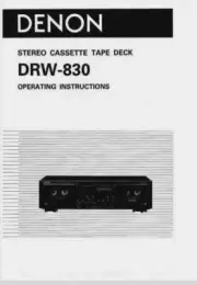 Denon DRW-830 Cassette Tape Deck Player Operating Instruction - USER MANUAL