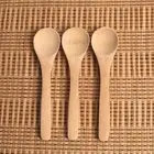 3 Pc DIY Kitchen Tea Bamboo Spoon Cooking Utensil Wooden Round Jam Scoop