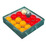 Aramith Casino 2" Pool Balls Red/Yellow - Includes 1 7/8" Measle White Ball