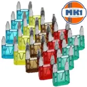 Mk1 Classic Car Parts 20 Piece Emergency Replacement Mini Blade Fuse Box Set