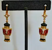 KIRKS FOLLY NUTCRAKER LEVER BACK EARRINGS IN GOLD TONE