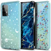 For Samsung Galaxy A52 A52s 5G Case Hard PC Clear Phone Cover w/ Tempered Glass