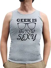 [Nutees] Geek is The New Sexy Glasses Tank Top Vest