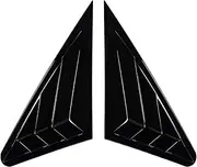 1 Pair Compatible for Audi A3 S3 8V Sedan 2014-2020 Rear Side Window Louvers Cover Auto Vent Shutter Cover Trim Sport Style Exterior Parts(Glossy Black)
