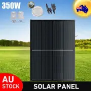 12V 350W Fixed Solar Panel Kit Mono Home Caravan Camping Power Charging Battery
