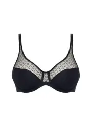 NWT~ Chantelle sz 32D Norah Chic Underwire Black C16M10-011 Bra Mesh Sexy X6