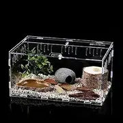 Mini Reptile Terrariums Tank, Tarantula Enclosure, Chameleon cage, Amphibians Habitat Cages for Small Reptiles, Geckos, Snakes, Lizards, Turtles, Serpents -Acrylic(11.8 * 7.8 * 5.9 inchs)
