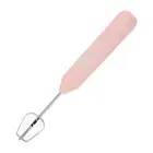 (Pink)Electric Handheld Egg Beater Electric Milk Frother Coffee Blender