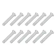 12Pcs 5/32" x 1" Single Hole Clevis Pins, 304 Stainless Steel Flat Head Pins