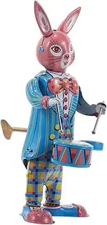 CIYODO Iron Rabbit Drummer Robot Vintage Music Toy Timeless Idea for Toddlers Adults