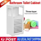 80cm Bathroom Storage Cabinet Organiser Cupboard Shelf Tall Slim Laundry Toilet