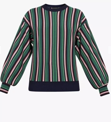 New TED BAKER KIONAI STRIPED JUMPER SIZE UK 10 TB 2
