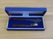 Plateria aries Sterling Silver Cheese scoop and Knife Spreader Set in case