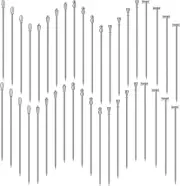Cocktail Picks Stick 40Pcs Toothpicks Stainless Steel Reusable Martini Olive for