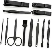 Baluue 12-in-1 Manicure Tool Kit Nail Clippers Nail File Set Professional Art Tools Portable Trimmer for Home Use