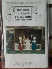 JANET GALLI 1986 PICKET FENCE GOSSIP FRIENDS PAINTING PATTERN
