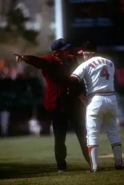 Manager Earl Weaver Baltimore Orioles argues with the umpire at an- Old Photo