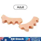 _ 2x Toe Separator Hallux Valgus Corrector Hammer Straightener (Adult Beige)