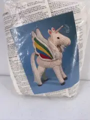 Vintage Unicorn Pegasus Crochet Kit Stuffed Rainbow Vogart Toy Animal