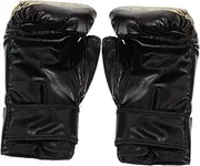 TOGEVAL 1Pair Breathable Boxing Gloves for Ergonomic Design Sparring Hand Pads Lightweight Training Mitts for Boys Durable Comfortable Protection Black